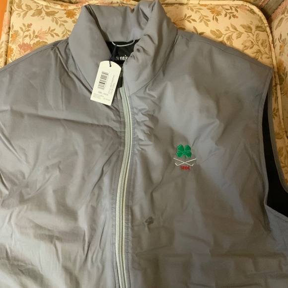 *SOLD* NWT johnnie-O Full Zip Grey / Silver Vest (with defect) Size Large - Picture 1 of 5